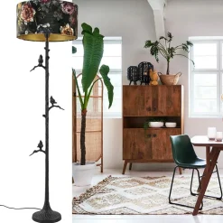 Staande lampvoet Branch zwart z/kap