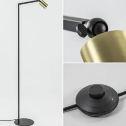 Staande leesspot Bounce zwart/goud