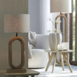 Stoere lampvoet hout naturel Light and Living