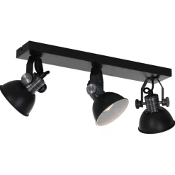 Stoere 3-lichts plafondspot GU10 inclusief LED