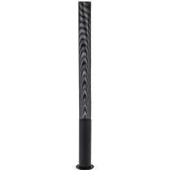 Stoere vloerlamp cilinder zwart met spot