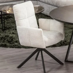 Stoffen eetkamerstoel met return-system