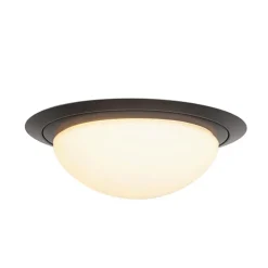 Strak klassieke LED plafonnière zwart inclusief LED