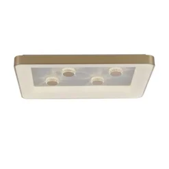 Strak klassieke LED plafondlamp goud met kristaleffect