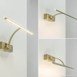 Strak klassieke wandlamp brons dimbaar LED