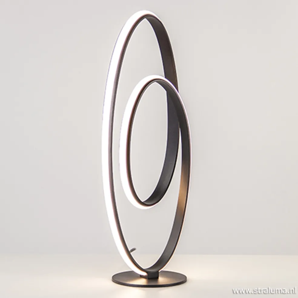 Tafellamp eclips zwart incl.dimmer