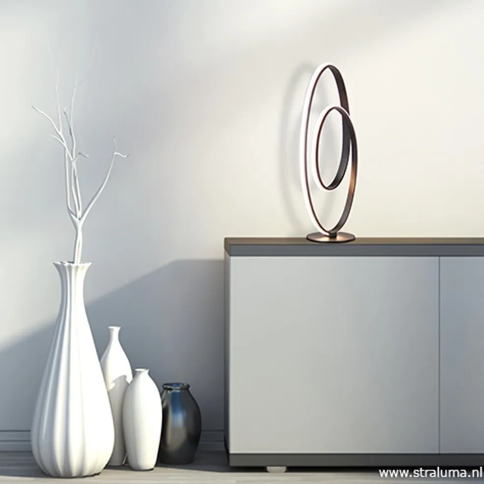 Tafellamp eclips zwart incl.dimmer