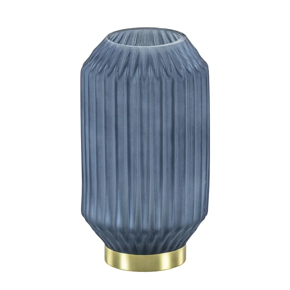 Tafellamp Ivot op batterij mat blauw groot