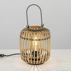 Tafellamp lantaarn bamboe
