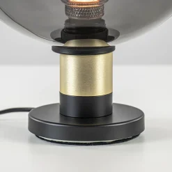 Tafellamp Lazise 25cm zwart/smoke/goud