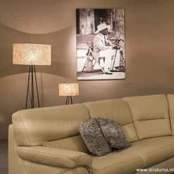 Tafellamp metaal met schelpen kap