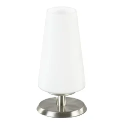 Tafellamp nikkel/glas met touchdimmer