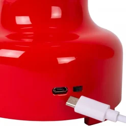 Tafellamp op batterij rood 3-standen dimbaar