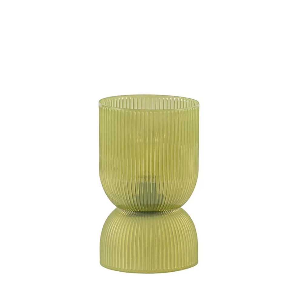 Tafellamp Phoebe licht olijfgroen op batterijen