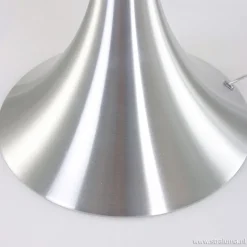 Tafellamp Purissima staal met opaal glas