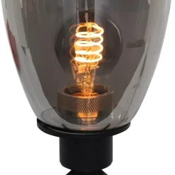 Tafellamp Reflexion ovaal zwart+smoke