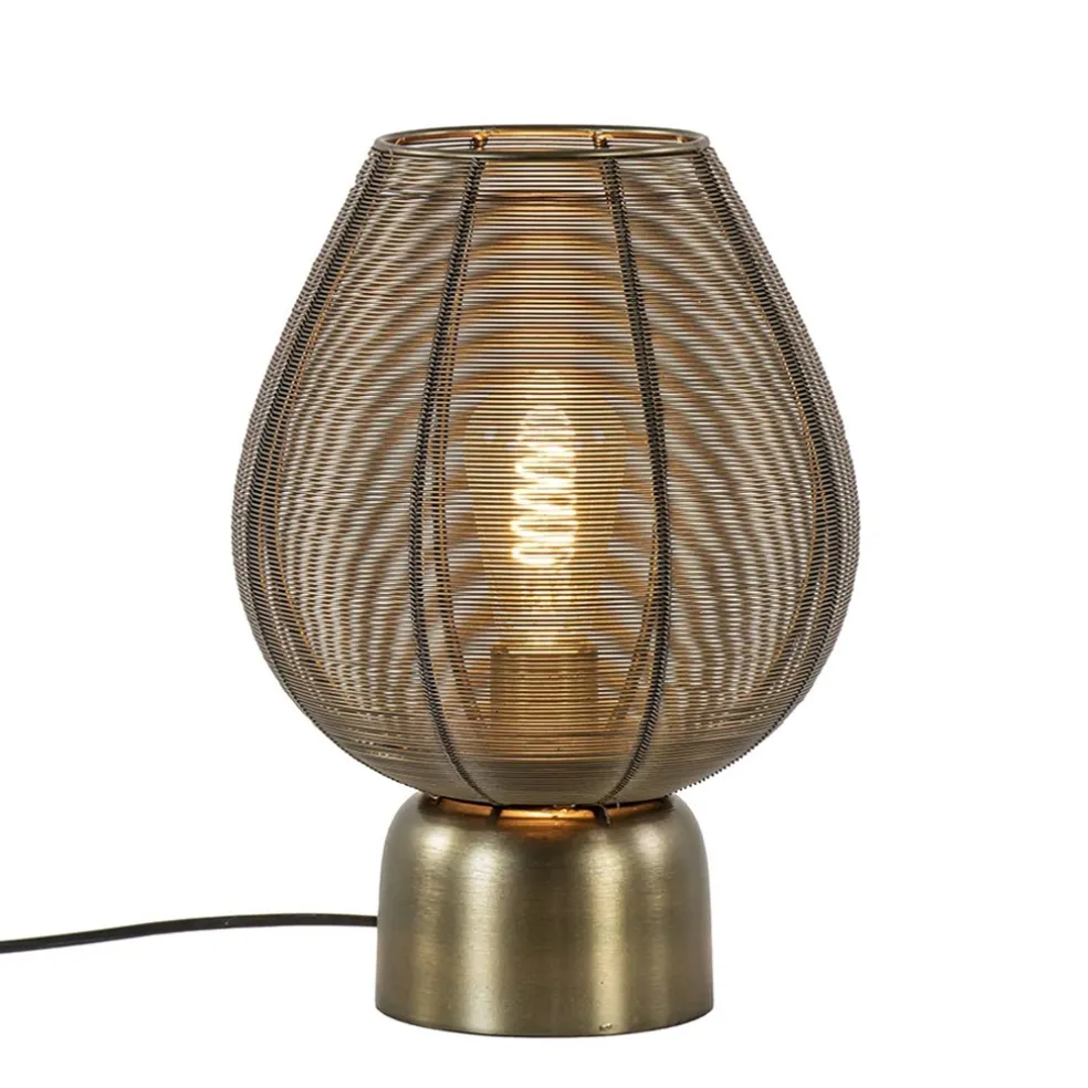 Tafellamp Suneko 34cm draad brons