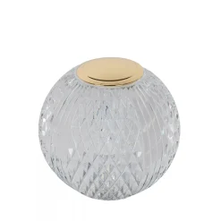 Tafellamp transparant/goud oplaadbaar en dimbaar