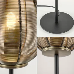 Tafellamp Yaelle brons/zwart