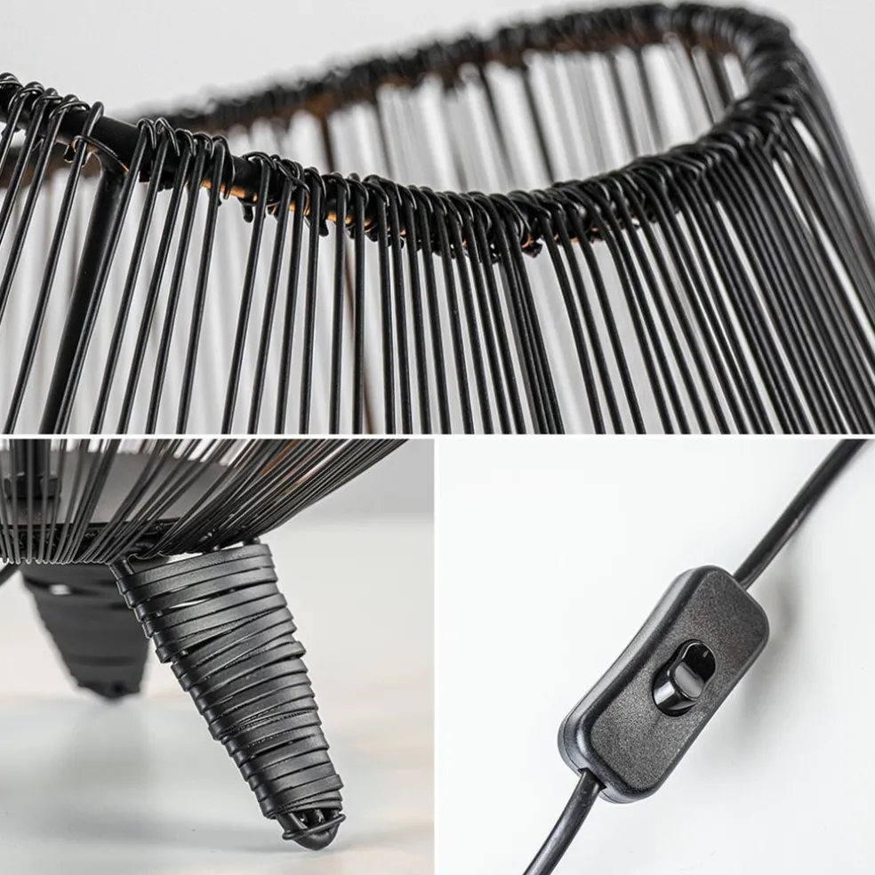 Tafellamp Yumi zwart op pootjes Light and Living