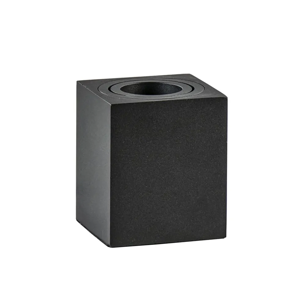 Tafelspot/vloerspot Rebel zwart vierkant