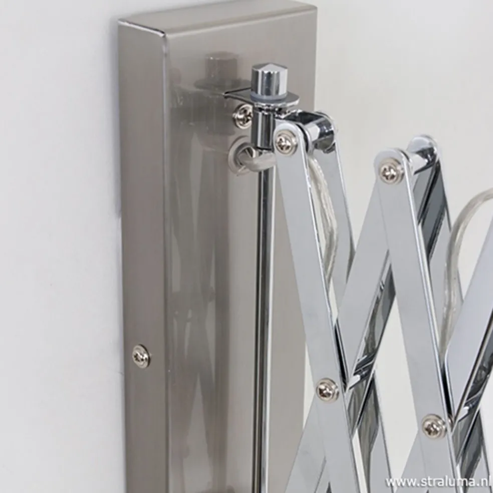 Trek wandlamp Spring chroom/grijs