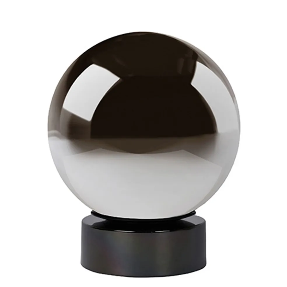 Trendy glazen tafellamp smokey