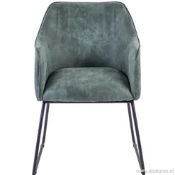 Trendy kuipstoel met zwart metalen poot