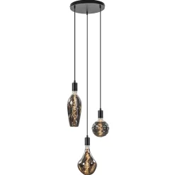 Trendy 3-lichts hanglamp mat zwart exclusief lichtbron