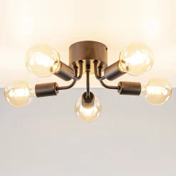 Trendy plafondlamp mat zwart exclusief lichtbron