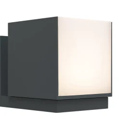 Verstelbare LED buitenlamp kubus donker grijs IP54