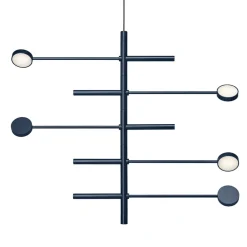 Verstelbare 5-lichts design hanglamp azuriet blauw