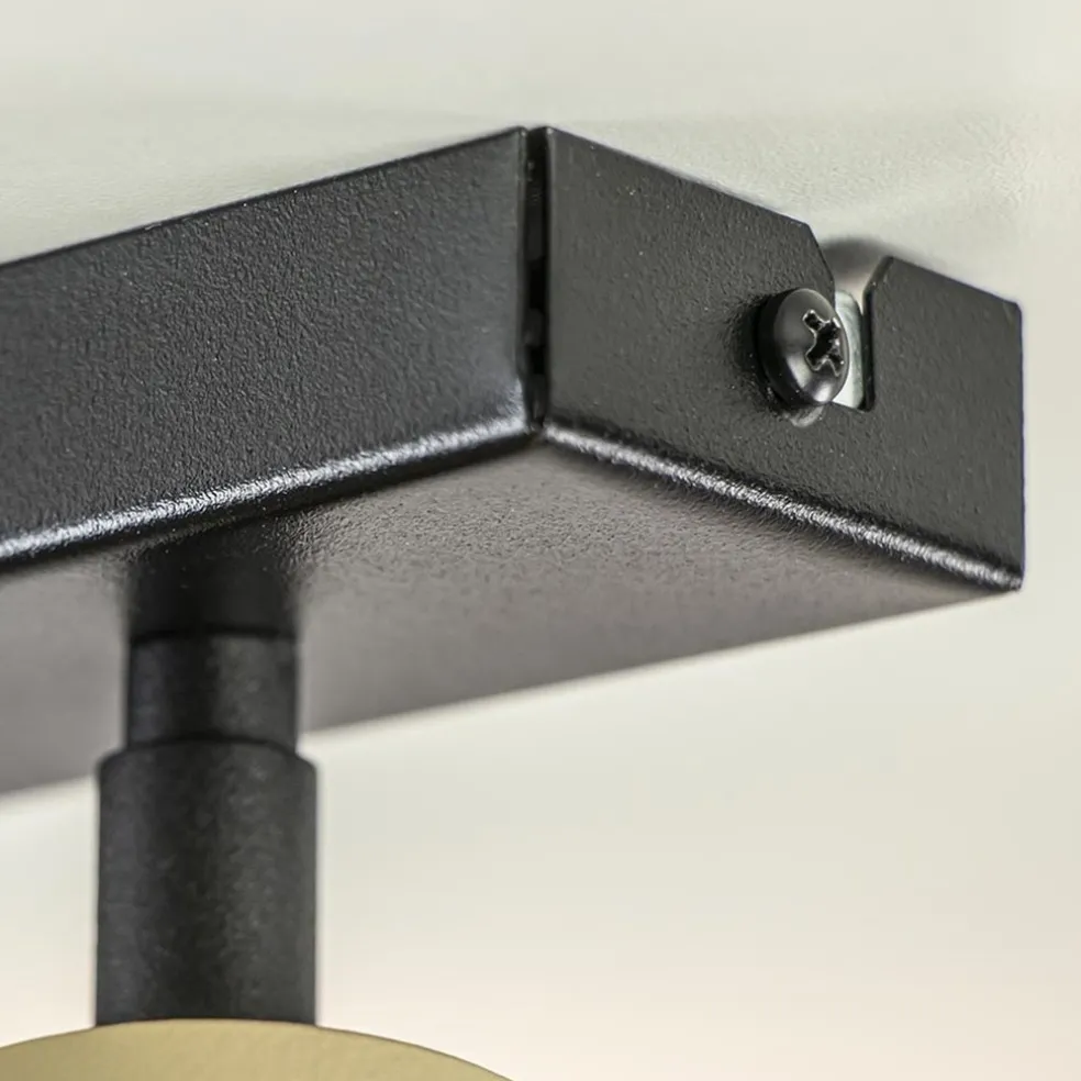 Verstelbare 5-lichts GU10 opbouwspot goud met zwart