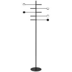 Verstelbare 5-lichts LED vloerlamp zwart dimbaar