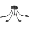 Verstelbare 5-lichts plafondlamp LED met smoke glas