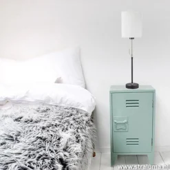 Verstelbare zwarte tafellamp met kap