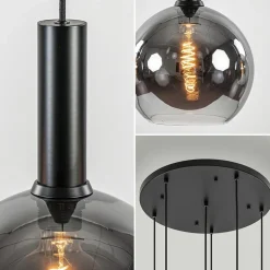 Videlamp 6L zwart + titanium glas mix