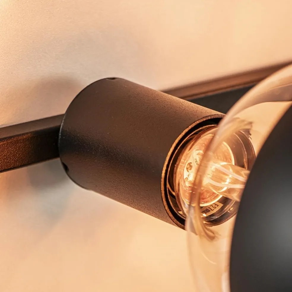 Vierkant wandrek met plantenpotten en E27 fittingen