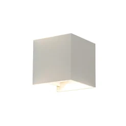 Vierkante buitenlamp wand wit IP54