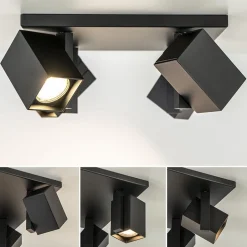 Vierkante opbouwspot 4L zwart verstelbaar