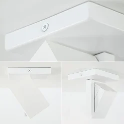 Vierkante opbouwspot mat wit GU10 verstelbaar