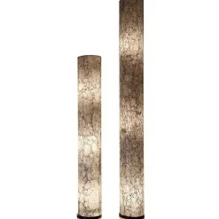 Vloerlamp 200 cm gerecycled glas wit