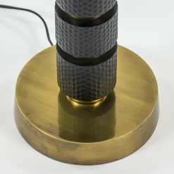 Vloerlamp Azoyu zwart/brons exclusief kap