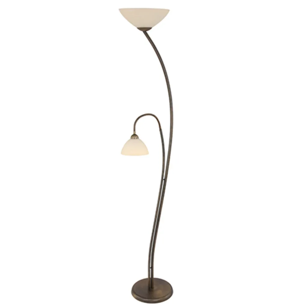 Vloerlamp Capri brons/Glas
