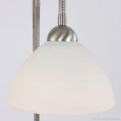 Vloerlamp Capri staal/glas met leeslamp