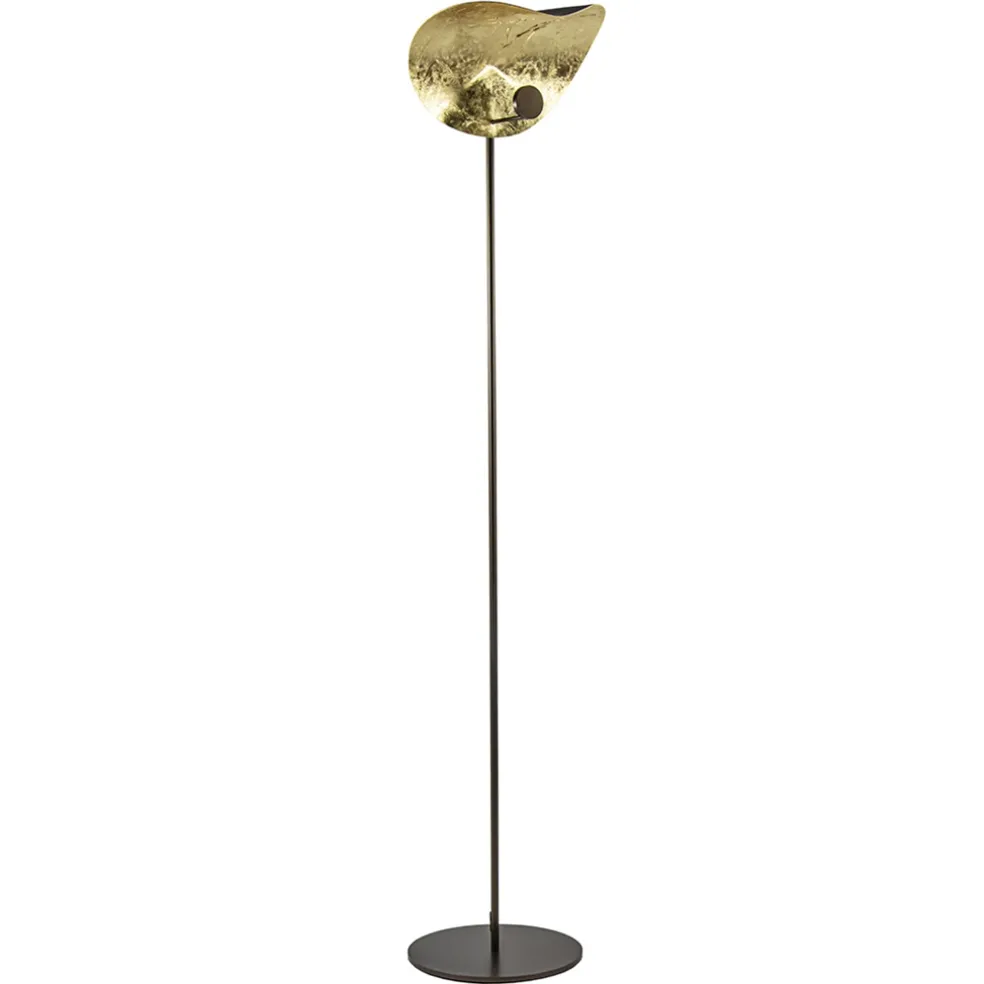 Vloerlamp Chapeau coffee/goldleaf