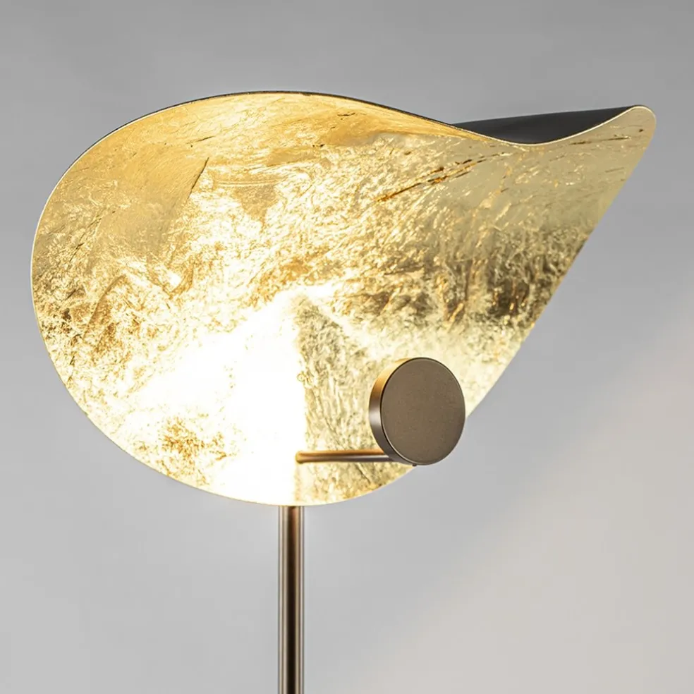 Vloerlamp Chapeau coffee/goldleaf