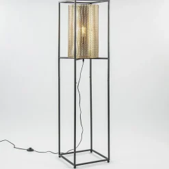 Vloerlamp Frame zwart/goud