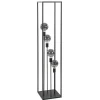 Vloerlamp open frame zwart 4-lichts