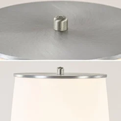 Vloerlamp Terra nikkel/wit glas dtw